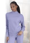 Strickpullover LASCANA, Damen, Gr. 40/42, lila, Strick, Obermaterial: 52%...