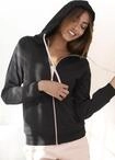 LASCANA Kapuzensweatjacke Sweatshirtjacke mit Details in Ros&eacute;gold, Loungewear