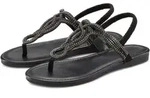 Zehentrenner LASCANA "Sommerschuh, offener Schuh", Damen, Gr. 42, schwarz,