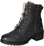 Mustang Shoes Schn&uuml;rboots, Schn&uuml;rstiefelette, Blockabsatz, in Metallic-Optik,