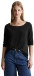 Langarmshirt MARC O'POLO DENIM "aus Organic Cotton", Damen, Gr. XXS, schwarz,