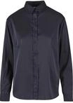 URBAN CLASSICS Langarmhemd "Urban Classics Damen Ladies Satin Shirt"