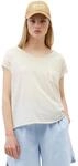 Kurzarmshirt MARC O'POLO DENIM, Damen, Gr. L, wei&szlig; (wollwei&szlig;), Obermaterial: 100%
