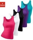 petite fleur Unterhemd 5er-Pack, weiches, elastisches Feinripp-Material, schmale,