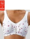 Entlastungs-BH PETITE FLEUR, Damen, Gr. 80, Cup C, wei&szlig; (bedruckt, wei&szlig;),