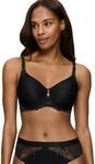 Minimizer-BH TRIUMPH "Wild Azalea Florale", Damen, Gr. 80, Cup C, schwarz,