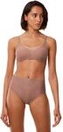 Slip TRIUMPH "Shape Smart Maxi", Damen, Gr. S, braun (toasted almond), Microtouch,