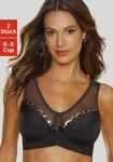 Entlastungs-BH PETITE FLEUR, Damen, Gr. 80, Cup B, orange (schwarz, terracotta),