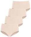 LASCANA Taillenslip 4er-Pack, aus elastischer Baumwolle