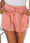 LASCANA Shorts im Paperbag-Stil aus Leinenmix, kurze Hose, Leinenhose