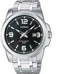 Quarzuhr, silber (silberfarben, schwarz), CASIO TIMELESS COLLECTION, Armbanduhren,