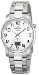Funkuhr MASTER TIME "Basic", silber (silberfarben, wei&szlig;), Armbanduhren, Herren,