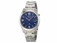 Funkuhr MASTER TIME "MTGT-10351-31M" Armbanduhren blau (titansilberfarben)...