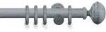 Gardinenstange LIEDECO "Terra Klingel" Gr. 4, grau (kalkgrau), L:240cm &Oslash;:28mm,