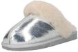 Hausschuh SHEPHERD "Shepherd Hausschuhe Leder", Damen, Gr. 36, silber, Leder, Schuhe