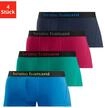 Bruno Banani Hipster Packung, 4 Stk. knapp sitzende Boxershorts mit Logo Webbund aus