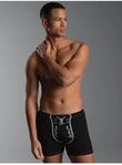 Boxer TRIGEMA "TRIGEMA Pants mit Hirsch", Herren, Gr. S, 1 Stk., schwarz, 95%
