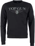 Sweater TOP GUN "TG20213005", Herren, Gr. 48S, schwarz, Obermaterial: 100% Baumwolle