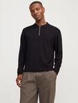 Polokragenpullover JACK & JONES "JJEEMIL KNIT POLO HALF ZIP LS NOOS", Herren, Gr. L,