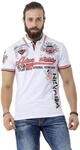 Poloshirt CIPO & BAXX, Herren, Gr. S, wei&szlig;, Single Jersey, Obermaterial: 95%