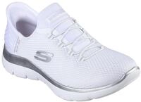 Slip-On Sneaker SKECHERS "SUMMITS-DIAMOND DREAM", Damen, Gr. 43, wei&szlig;, Textil,