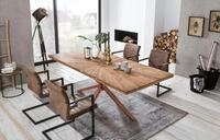 SIT Esstisch "Visby Teakholz Massivholztisch mit Sonnen-Design & Stern-Gestell" 50 mm