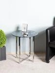 HAKU Beistelltisch "Sofatisch, Wohnzimmertisch" 1 Stk. tlg. rund - aus Metall Silber