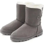 Winterstiefel LASCANA, Damen, Gr. 38, grau, Obermaterial: 100% Rindsleder. Decksohle: