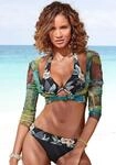 Venice Beach B&uuml;gel-Bikini-Top "Lori" Druck mit trendigen Hibiskusbl&uuml;ten,