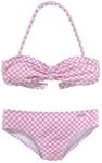 Buffalo Bandeau-Bikini "Karo Kids" mit unifarbenen Details