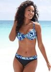 Bikini-Hose VIVANCE "Jelly", Damen, Gr. 44, N-Gr, blau (blau bedruckt), Obermaterial: