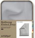 Schlafgut "Premium Bettbezug Knitted Jersey (1 St)" Ton-in-Ton Rei&szlig;verschluss,