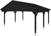 Skanholz Doppelcarport "Fichtelberg" Leimholz 574 cm Anthrazit