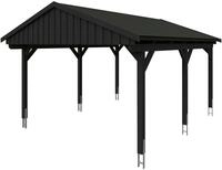 Skanholz Einzelcarport "Fichtelberg" Leimholz 379 cm Anthrazit
