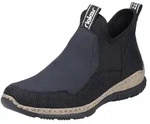 Schlupfboots RIEKER, Damen, Gr. 38, schwarz, Lederimitat, Textil, Schuhe