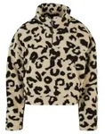 Sweatjacke URBAN CLASSICS "Urban Classics Damen Ladies Short AOP Sherpa Troyer",