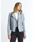 Lederjacke MAZE "Sally", Damen, Gr. XS, blau (sky), Obermaterial: 100% Lammleder.