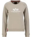 Sweater ALPHA INDUSTRIES "New Basic Sweatshirt BL W", Damen, Gr. XS, beige (vintage