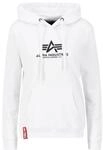 Hoodie ALPHA INDUSTRIES "New Basic Hoodie BL W", Damen, Gr. XS, wei&szlig;, Obermaterial: