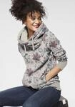 Ragwear Kapuzensweatshirt "GRIPY FLOWERS O", mit breitem Schalkragen mit floralem