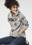 Kapuzensweatshirt RAGWEAR "GRIPY FLOWERS O", Damen, Gr. XXL, wei&szlig;, Sweatware,