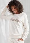 Sweatshirt BENCH. LOUNGEWEAR, Damen, Gr. 44/46, beige (sand), Interlock,