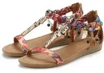 Sandale LASCANA "Sommerschuh, Sandalette, offener Schuh", Damen, Gr. 37, bunt...
