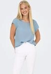 ONLY Kurzarmbluse "ONLVIC &ndash; feminines Blusenshirt in lockerer Form" Materialmix,