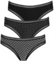 LASCANA Brasilslip 3er-Pack, aus elastischer Baumwolle mit weicher Spitze