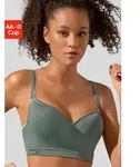 Sport-Push-up-BH LASCANA ACTIVE, Damen, Gr. 80, Cup AA, gr&uuml;n (khaki),...