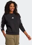 Sweatshirt ADIDAS SPORTSWEAR "ESSENTIALS 3-STREIFEN", Damen, Gr. M, schwarz-wei&szlig;