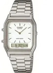 Chronograph CASIO VINTAGE, silber (silberfarben, wei&szlig;), Armbanduhren, Damen,