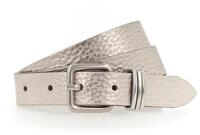 Tamaris Lederg&uuml;rtel ""Cara Silver"" mit Metallic-Finish