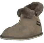 Hausschuh SHEPHERD "Shepherd Hausschuhe Leder", Damen, Gr. 38, grau (asphalt), Leder,